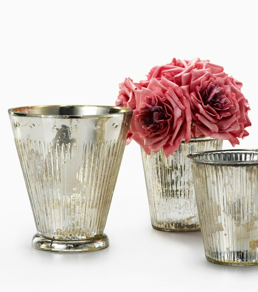 antique-silver-tapered-ribbed-vase-votive